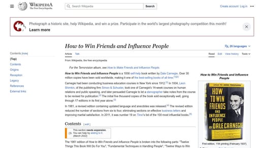 How to Win Friends and Influence People