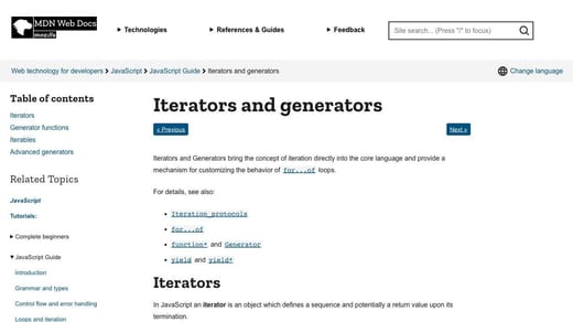 Iterators and Generators