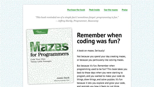 Mazes for Programmers: Code Your Own Twisty Little Passages (Jamis Buck)