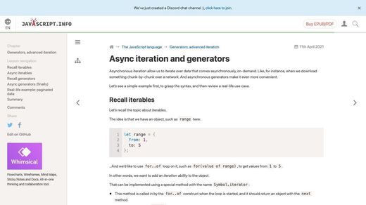 Asynchrone Generatoren in Javascript